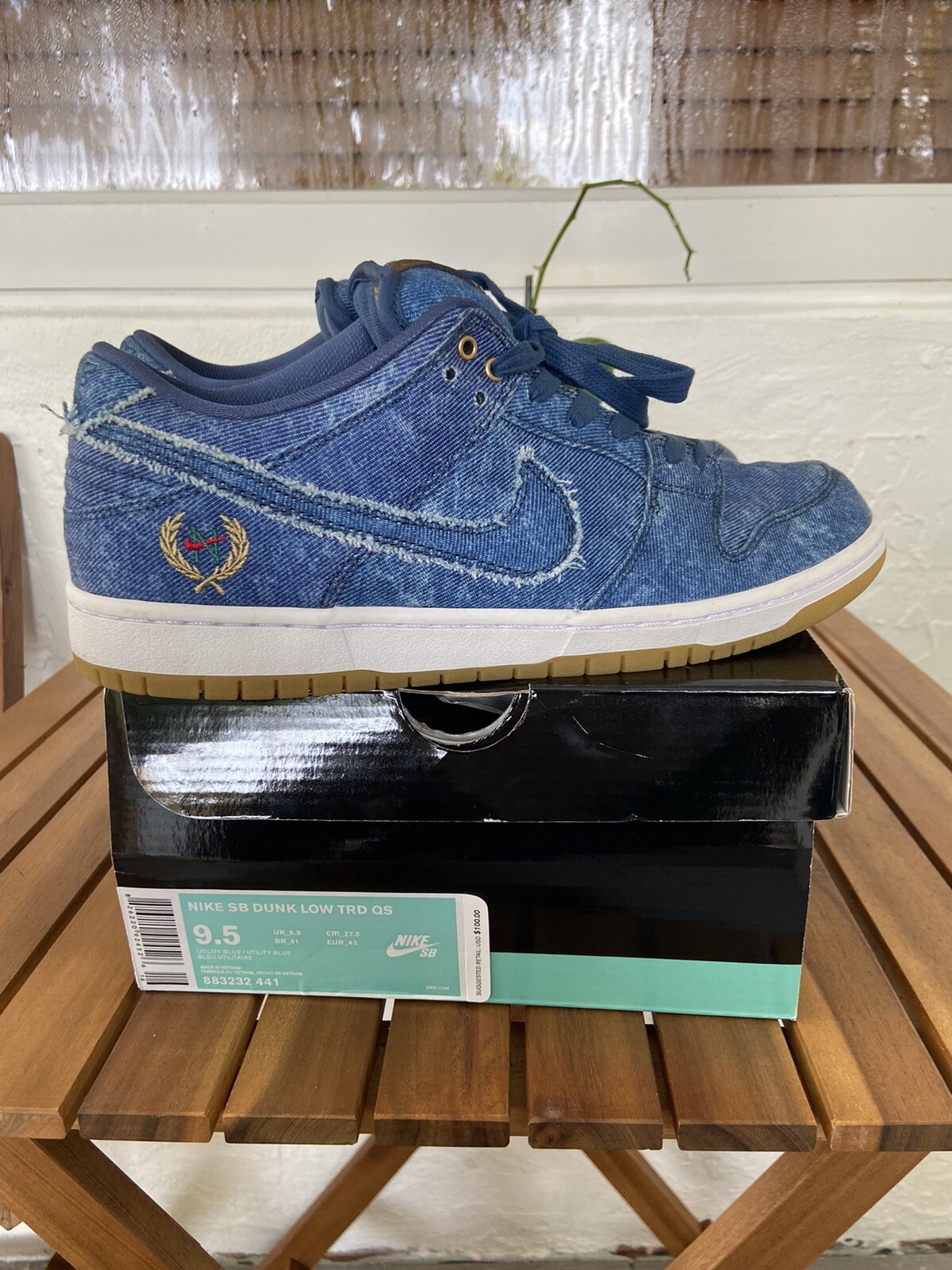 nike sb dunk low bleached denim