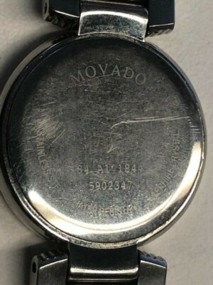 Movado 84 A1 1844 Strato Black Dial Stainless Steel Women