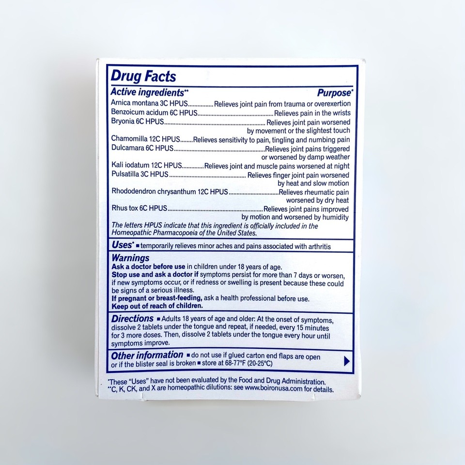 2x Arnicare Arthritis Joint Pain Boiron 60 Quick Dissolving Tablets Ex