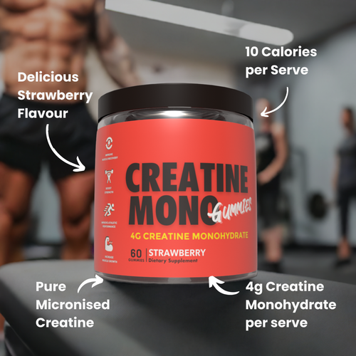 Pre Workout Gummies & Creatine Gummies Strawberry Twin Pack Stim Fat Burner - Picture 6 of 15