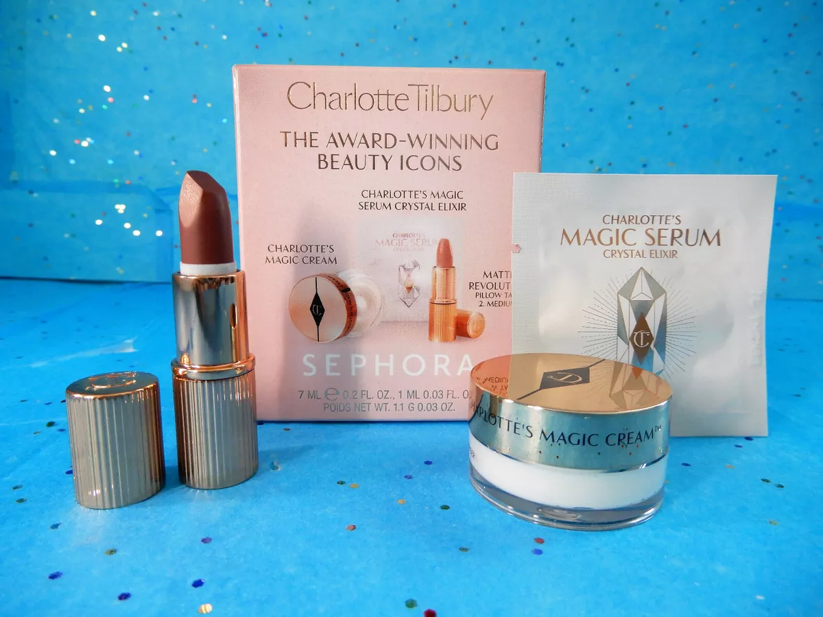 Sephora x Charlotte Tilbury ~ Pillow Talk 2 Lipstick ~ Magic Cream ~ Magic  Serum