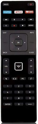 XRT122 Replace for Vizio TV with XUMO/Netflix/iHeart Key D60-D3 D65-D2 D65U-D2 