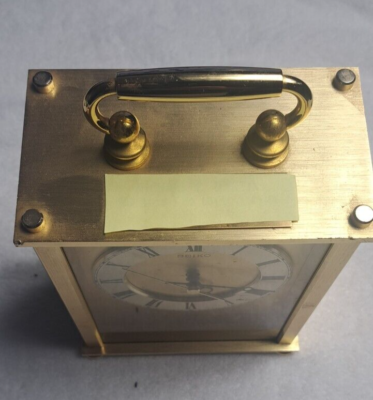 seiko brass westminster whittington chime mantle clock perfect