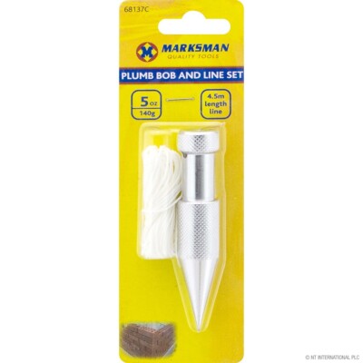 EDELSTAHL PLUMB PLUM BOB GEWICHT UND SCHNUR PRÜFUNG SET BAU SELBERMACHEN KIT