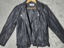 Liyh Faux Leather Jacket Girls 11-12 Years 100cm Black Motorcycle Jacket