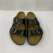 Birkenstock New w/ Box Arizona Amalfi Black Smooth Leather Soft Footbed Regular