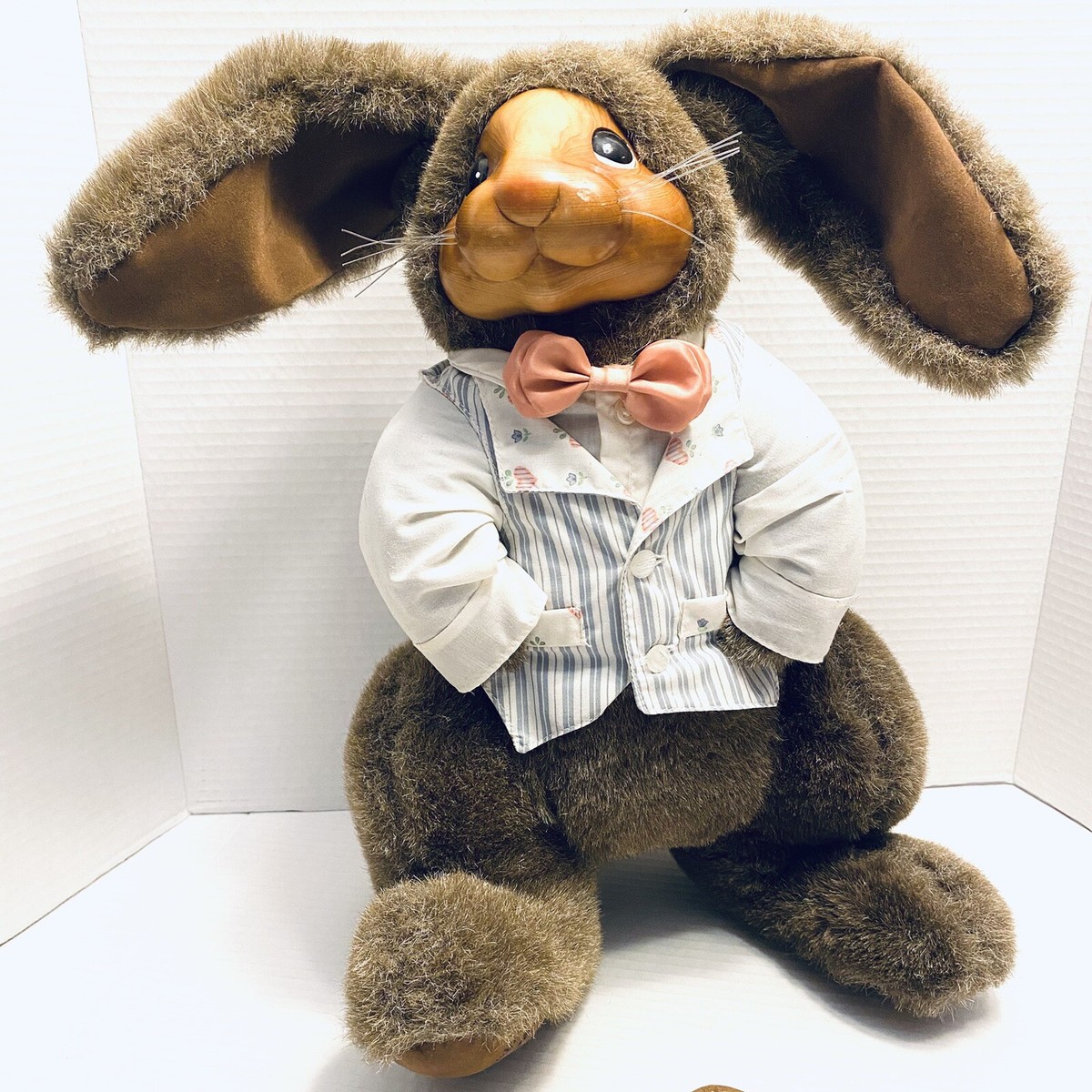 レイクス　ラビット　ぬいぐるみ　ヴィンテージ Robert Raikes Original Rabbit Andrew 20267 Wooden Face Signed