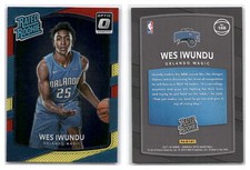 2017-18 Donruss Optic Red/Yellow RC #168 Wes Iwundu - Orlando Magic