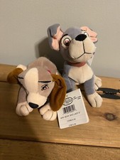 Disney Lady And The Tramp Disney Store Mini Bean Beanie Bag Dog Plush 7  NWT