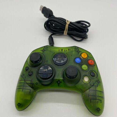 Assortment Nathaniel Ward lid Official Halo OEM Microsoft Original Xbox Wired Controller Clear Green *SEE  PICS | eBay