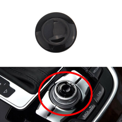 Black Navigation Multi Media Switch Knob Cover Trim For Audi A4L A5 Q5 A6L Q7 A8
