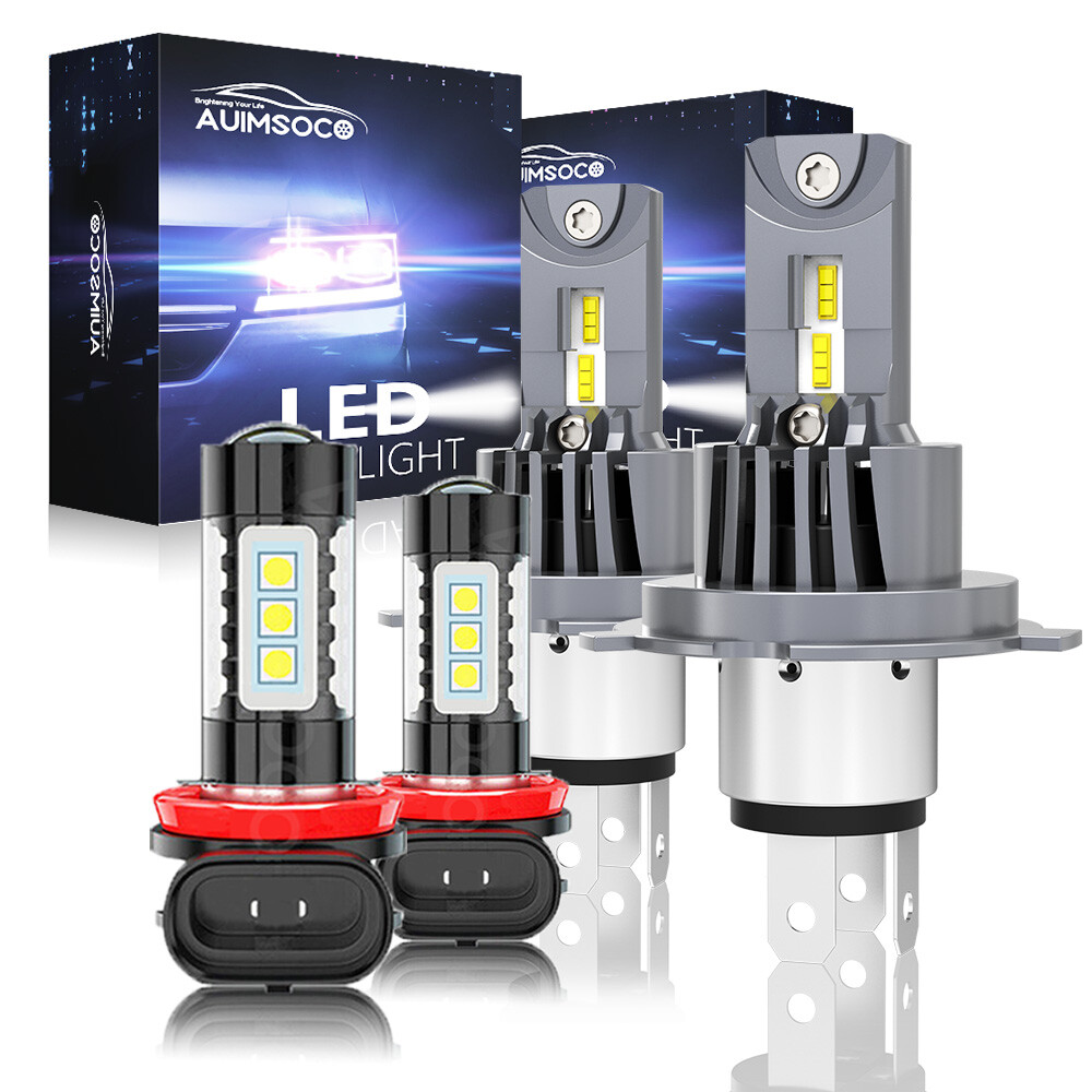 4x LED Headlight High Low Beam Fog Light Bulbs 6500K For Toyota Tundra 2014-2021