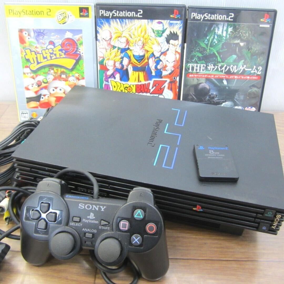 Sony Playstation 2 (PS2) Slim Game Console Complete Set with