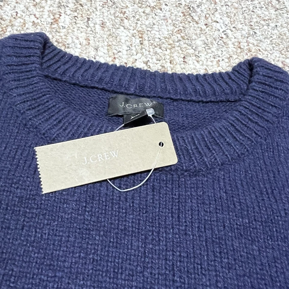 Suéter J Crew 65% Lana de Cordero Para Hombres XL Fair Isle Jersey Tejido Nórdico Azul Marino Nuevo Foto 4 de 4