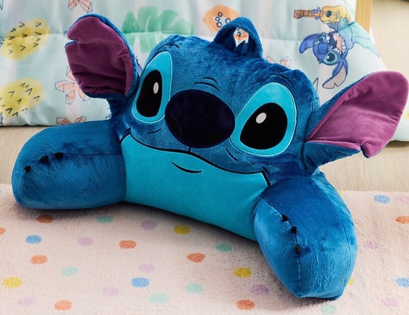 Disney ( Lilo ) & STITCH Face Faux Fur Backrest Pillow 25x15 The