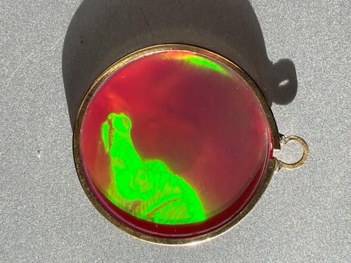 Holograma vintage de vidrio mágico DCG Aries Ram Zodiac arte 3D bisel dorado años 80 - Imagen 22 de 24