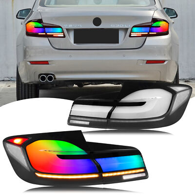 LED RGB Tail Lights Fit For BMW 5 Series F10 2011-2016 Sequential Rear lamps