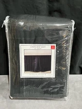 Brand New Black Stripe Queen Size Bed Skirt (No Iron) 100% Microfiber 14” Drop