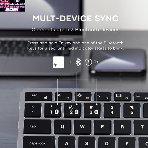 Satechi Slim X1 Bluetooth Backlit Keyboard – Illuminated Keys for Mac (E530) - Picture 4 of 8
