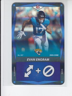 NFL Uno Elite Football EVAN ENGRAM Blue Foil SP Jaguars #057