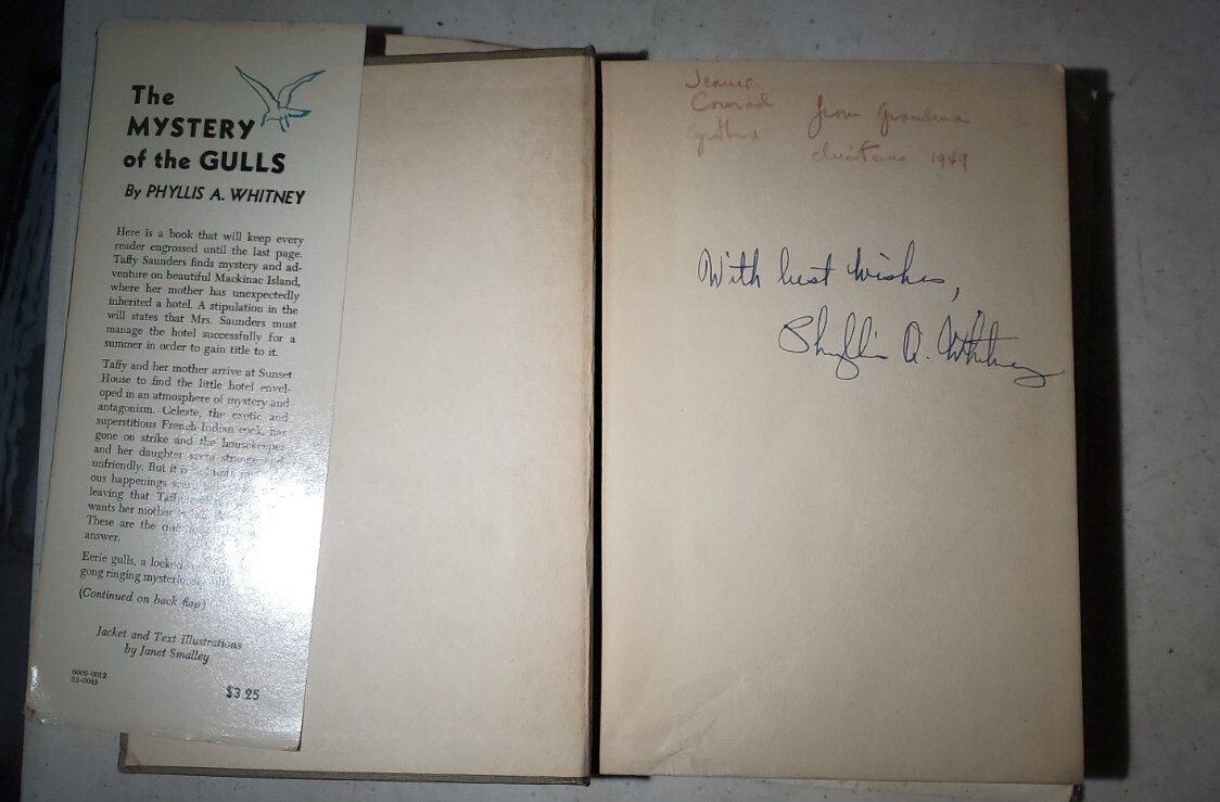 Vintage 1949 The Mystery of the Gulls SIGNED By: Phyllis A. Whitney ...