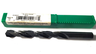 Precision Twist Drill 010037 R10 37/64 Drill Bit High Speed Steel Jobber Length