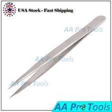 Tweezers 5-1/2" Fine Tips Non Magnetic Pointed Utility Forceps Stainless Steel