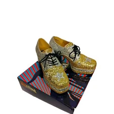 Pleaser Funtasma GLAMROCK-02 Men's Glitter Platform Shoe, 3 1/2 Inch