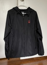 Disney Parks Star Wars Darth Vader Hooded Windbreaker Rain Jacket Black Medium
