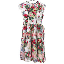 Vintage 80s Jayne Copeland Cottagecore Dress Floral Girls 14