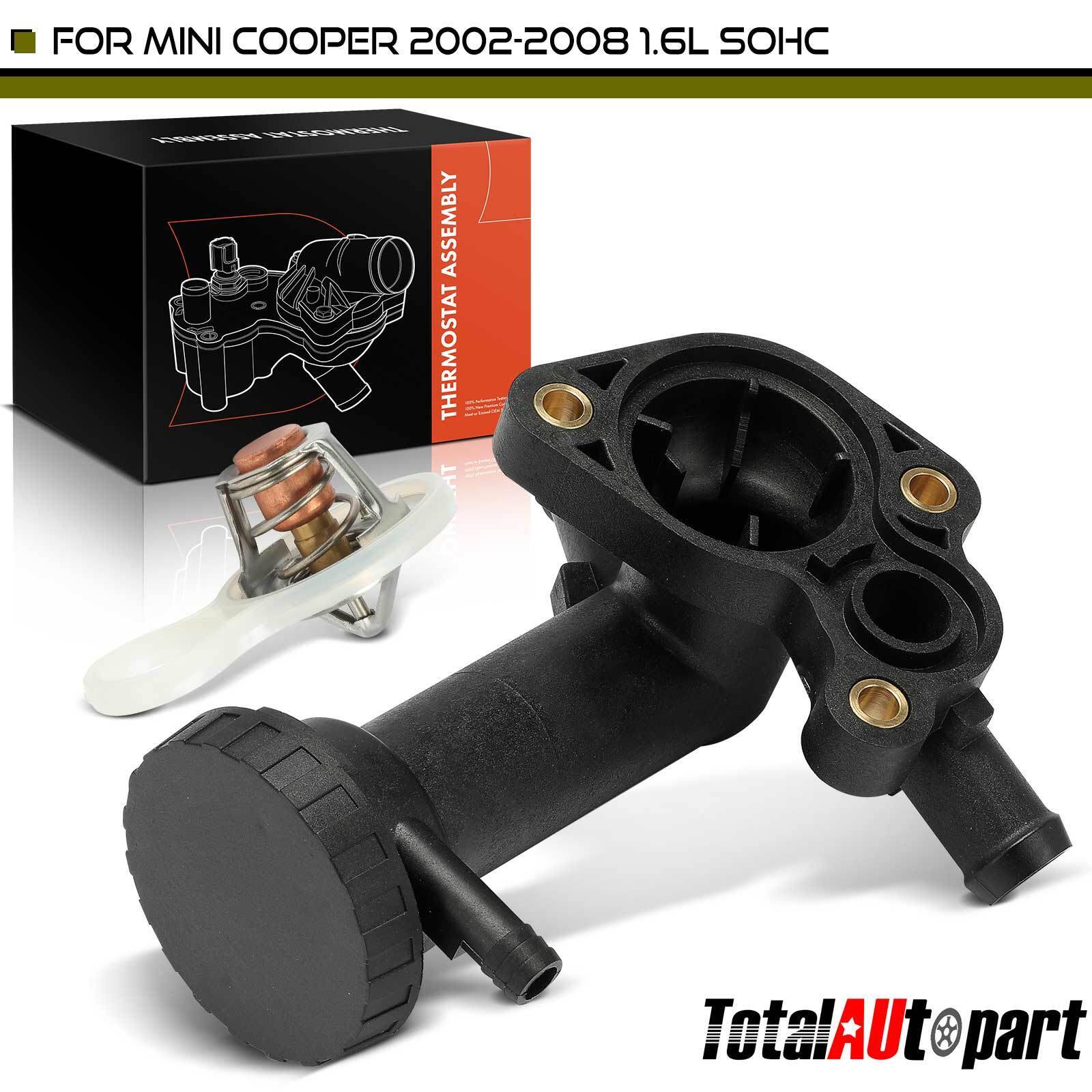 1x Engine Coolant Thermostat Housing Assembly for Mini Cooper 2002-2008 L4 1.6L