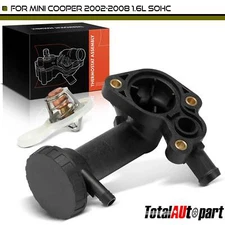 1x Engine Coolant Thermostat Housing Assembly for Mini Cooper 2002-2008 L4 1.6L