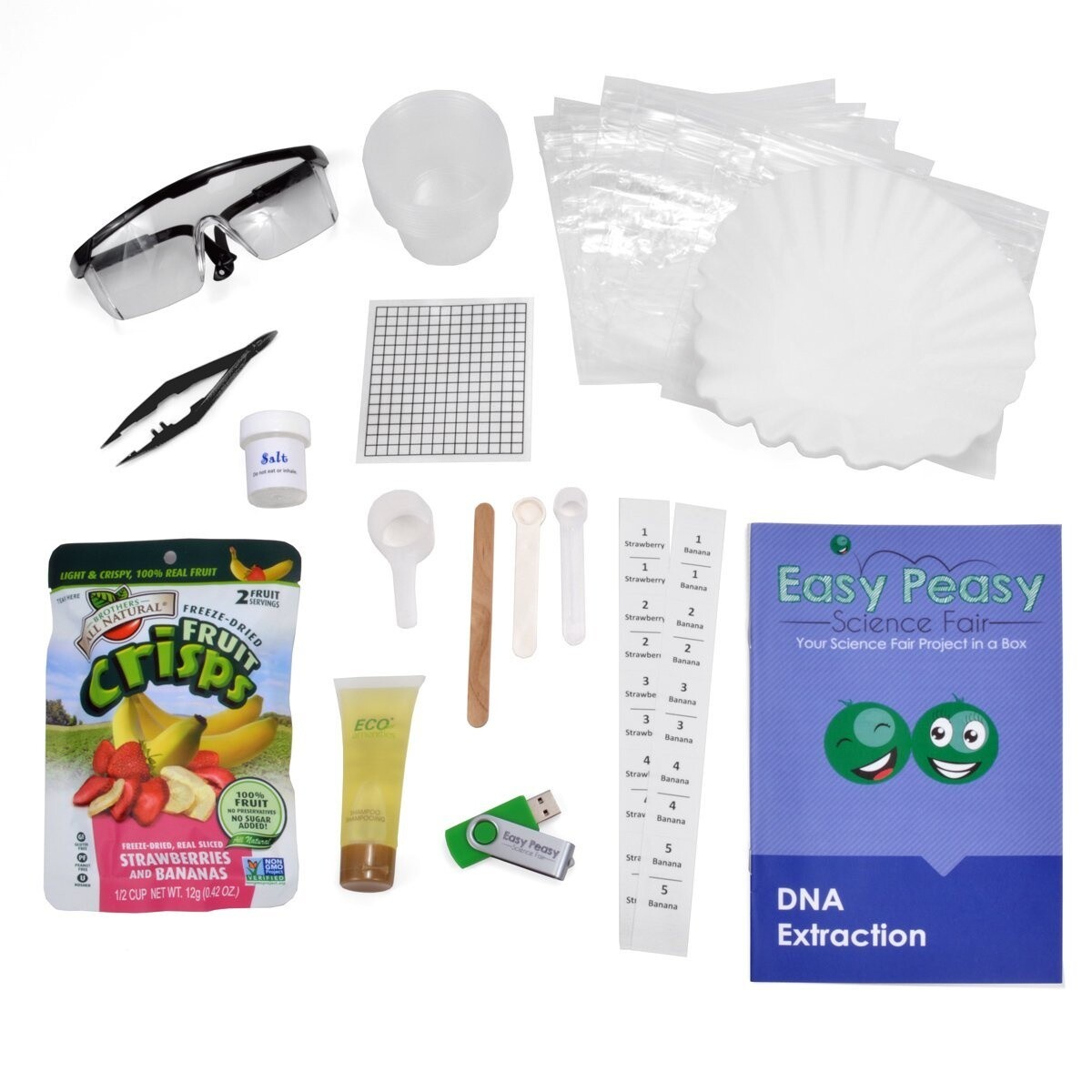 DNA Extraction - Easy Peasy Science Fair Project Kit –Top Science Learning Kit DNA Extraction - Easy Peasy Science Fair Project Kit –Top Science Learning Kit