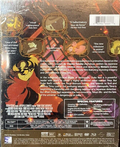 Osamu Tezuka's METROPOLIS Blu-ray Steelbook Limited Edition (BD/DVD) *NEW/SEALED - Picture 2 of 2