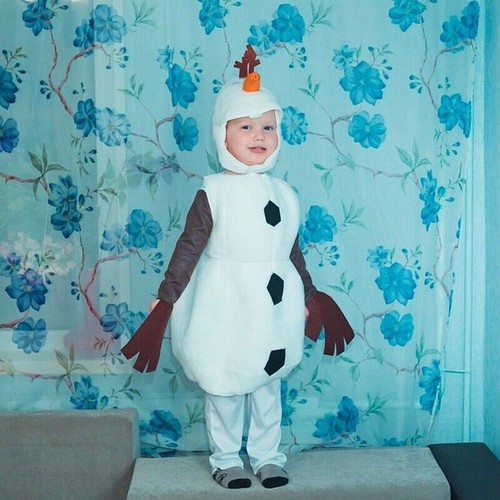 Frozen 2 Olaf Deluxe Kids Plush Costume Child White Snowman Child Boys Cosplay - Picture 5 of 10