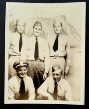 1940s Soldiers in Uniform Glossy WWII Era Military Photo 4.5" x 5.75"