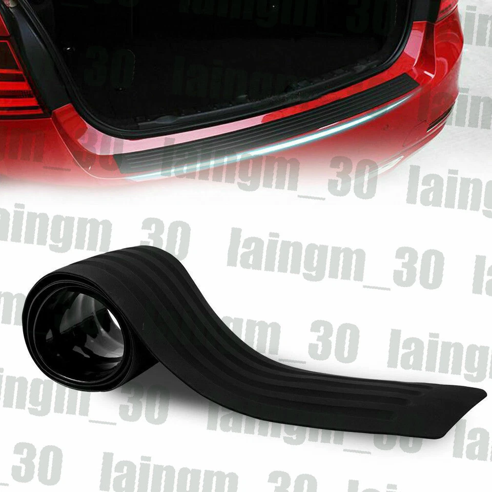 Black Car Tailgate Sill Guard Bumper protector Body Anit Scratch Trim Strip 90x8 Foto 4 de 4