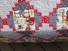 Little Cowpokes Patchwork Reversible Crib Quilt, Handmade, 31" x 44"