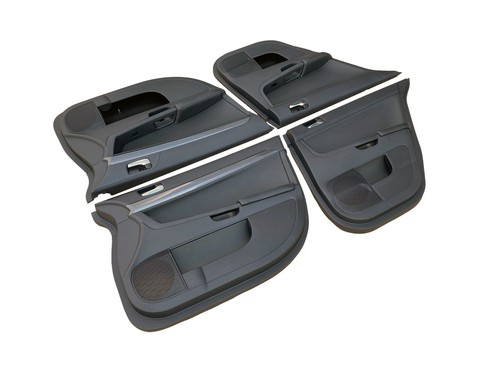 Mitsubishi Lancer Evolution Evo X Black leather front and rear door cards set - Picture 3 of 5