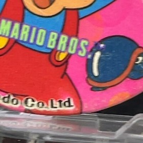 Mario Pink Buzzy Menko Super Mario Bros Famicom Card Nintendo 1985 NES Japanese