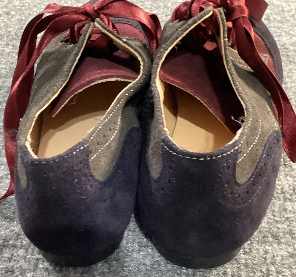 Andago Melisa Gamuza Oxford Niñas Grandes 2 UE Talla 34 Granate Rojo Negro Baile b Foto 4 de 4