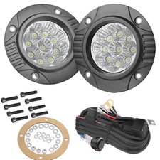 2x 5 Flush Mount Led Work Light Bar Round Pods Driving Reverse 4wd Wiring Kit 2x 5 Flush Mount Led Work Light Bar Round Pods Driving Reverse 4wd Wiring Kit