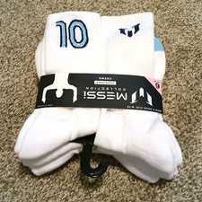Messi Collection Cushioned Crew Socks Men's Shoe Size 6-12 NWT 