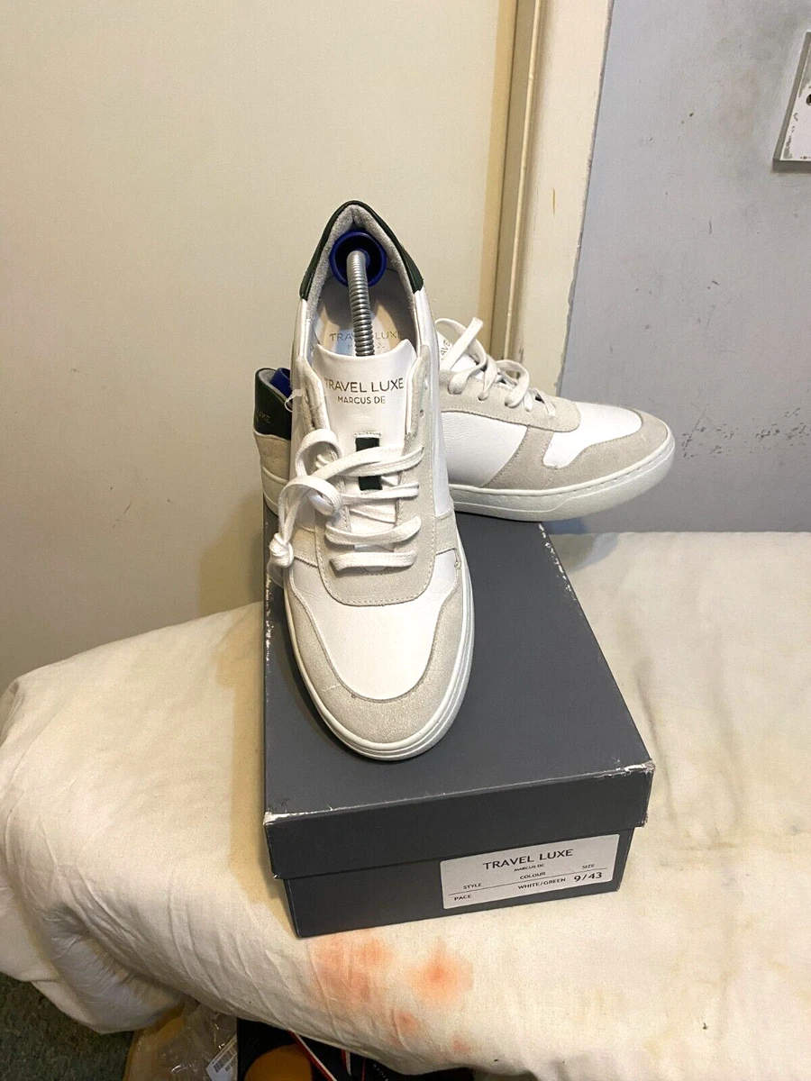 Travel Luxe Men s Marcus De Pace White Green Leather Suede