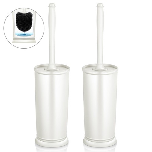 HOMEMAXS 2 Pack Brush With Holder Good Grip Plastic Bowl Brush Set for Bathroom - Picture 3 of 3