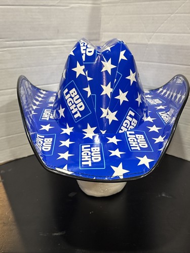 Budweiser & Bud Light Cowboy Hat Cardboard Beer Party Hat One Size Fits Most - Picture 9 of 13