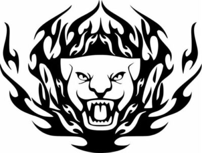 GROß 24'' Auto Motorhaube Seitenaufkleber Tiger Panther Flamme Vinyl Grafik Decal Tribal