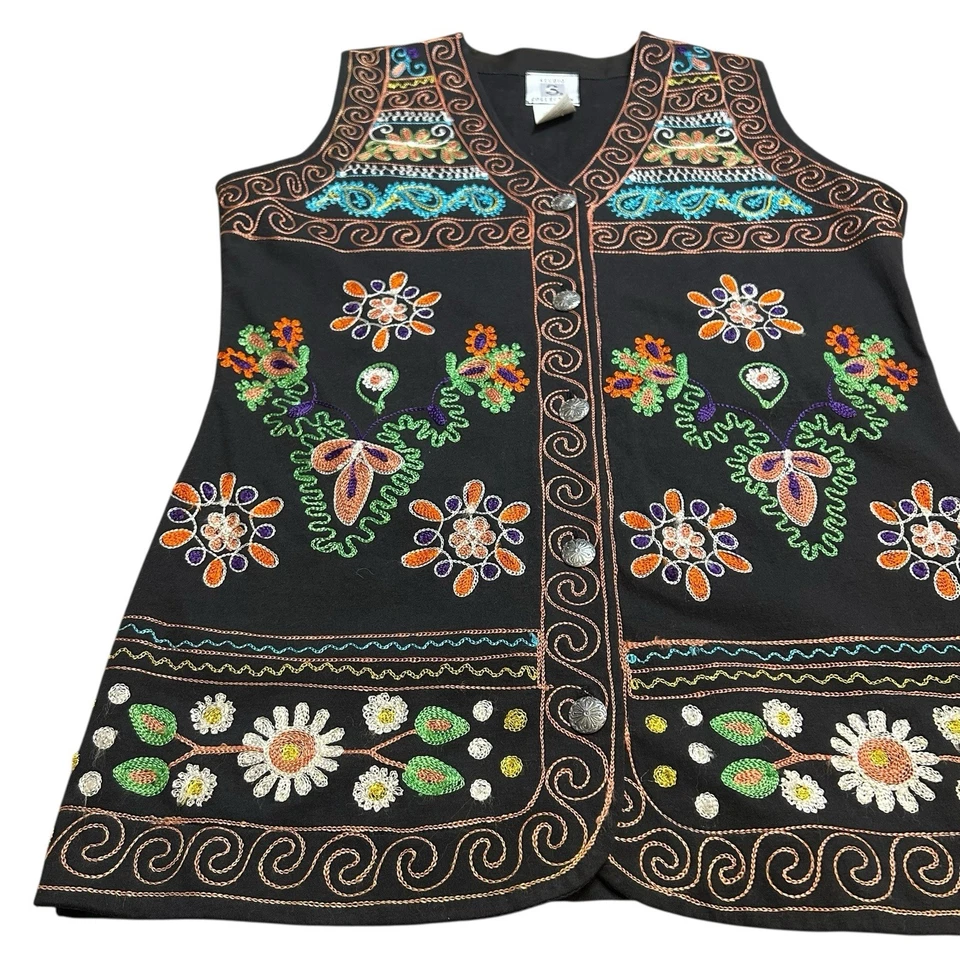 90s Fairycore Whimsigoth Boho Festival Vest Top Women’s 36-40 Inch Bust - Image 4 of 4