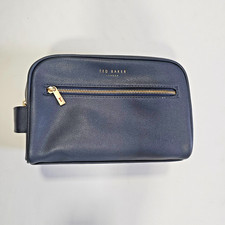 Ted Baker London Men's Wash Bag Navy Blue Travel Toiletry Carry Holiday Hotel