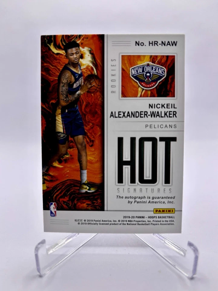 2019-20 Panini Hoops Nickeil Alexander Walker Hot Rookie Signatures Auto #HR-NAW - Image 2 of 2